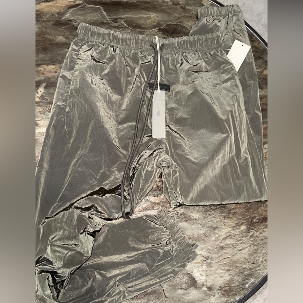 NEW Fear Of God Essentials Stretch Nylon Track Pants Ink Sz S
